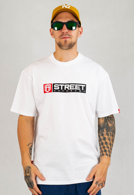 T-shirt Street Autonomy Figures biało czerwony