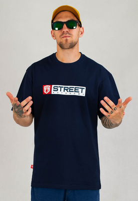 T-shirt Street Autonomy Figures niebiesko czerwony