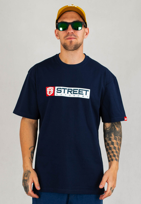 T-shirt Street Autonomy Figures niebiesko czerwony