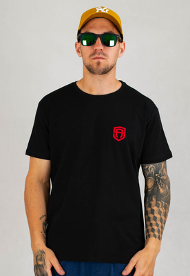 T-shirt Street Autonomy Small Logo czarno czerwony