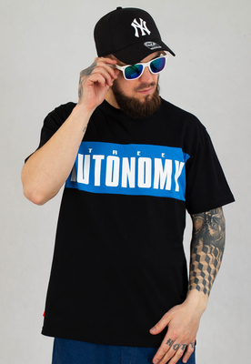 T-shirt Street Autonomy Ton czarno niebieski