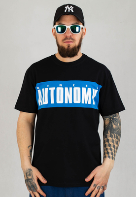 T-shirt Street Autonomy Ton czarno niebieski