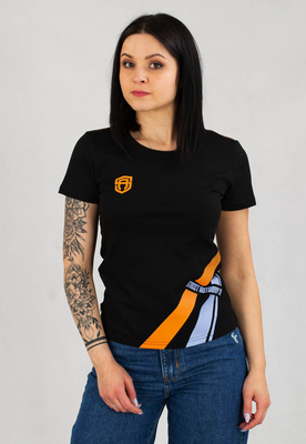 T-shirt Street Autonomy Vens czarno pomarańczowy