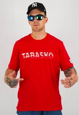 T-shirt Tabasko Tag Split czerwony