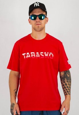 T-shirt Tabasko Tag Split czerwony