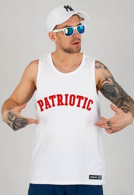 Tank Patriotic Patch biały